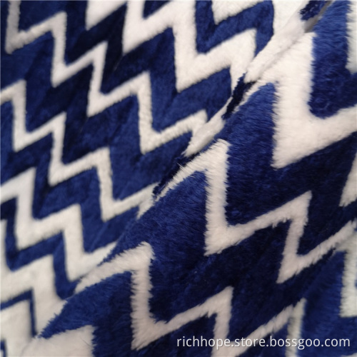 Streifenmuster Jacquard Kation Flanell Stoff für Decke